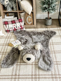 Regular Size Grey Grizzly Bear Rug