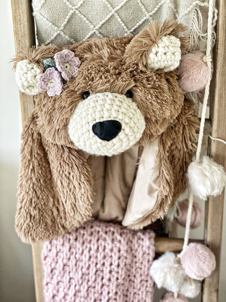 Small Cappuccino Minky Bear Rug