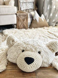 Large Minky Polar Bear Rug