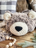 Regular Size Brown Frosted Minky Bear Rug