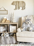 ClaraLoo Large Plush Bear Bud - Grey Frosted Minky